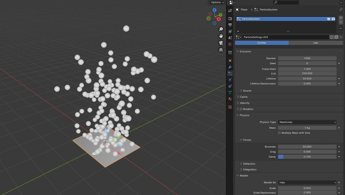 The most basic particle system