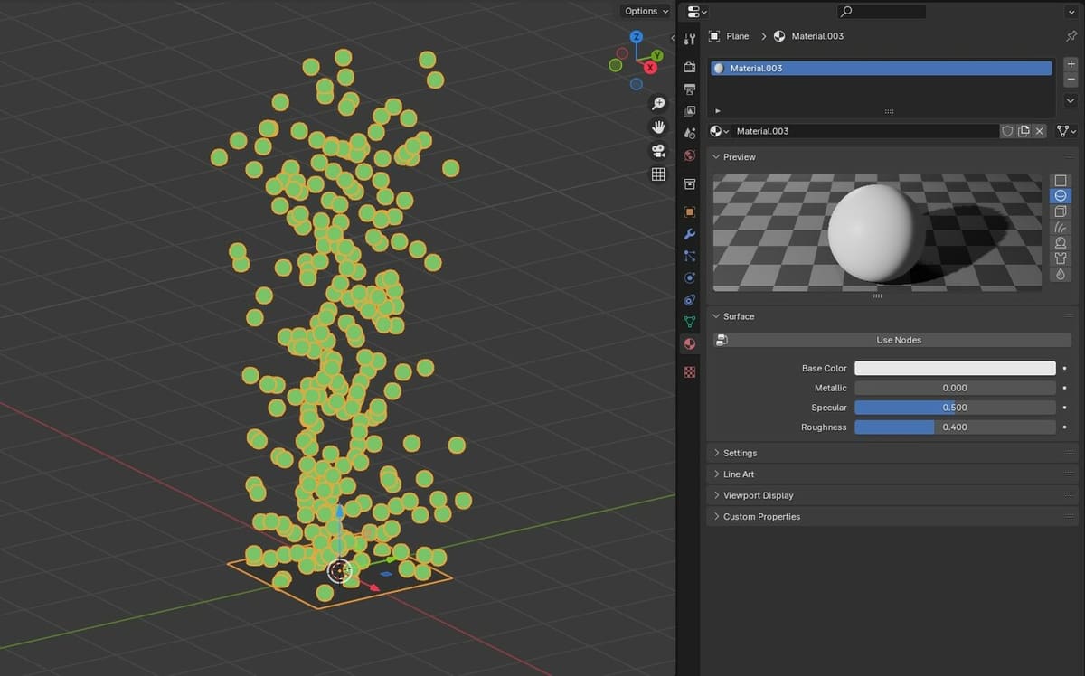 You can even use nodes to add complex materials and textures to your particles