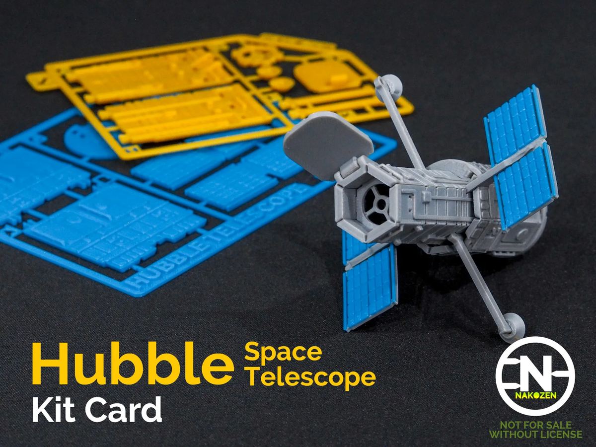 Image of Daily Advent Toy 3D Prints: Hubble Telescope Kit Card