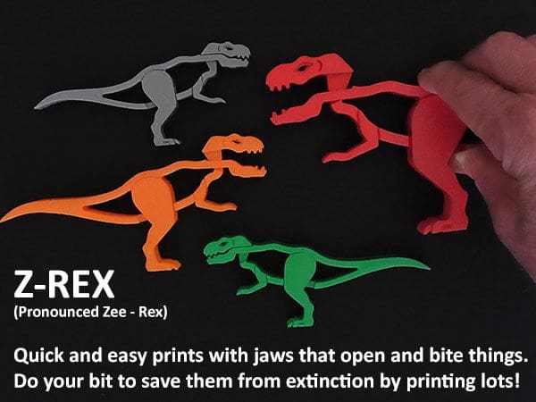 Image of Daily Advent Toy 3D Prints: Z-Rex