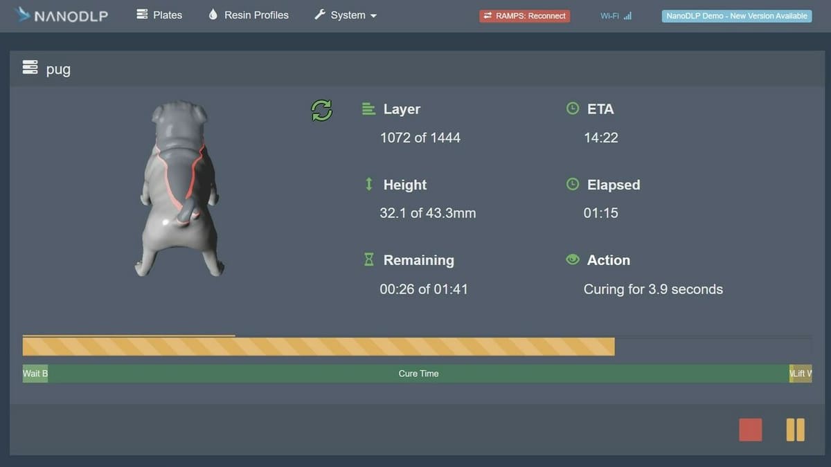 You can try NanoDLP's interface through their online demo tool