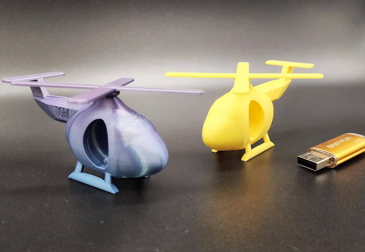 Image of Daily Advent Toy 3D Prints: Print-in-Place Helicopter