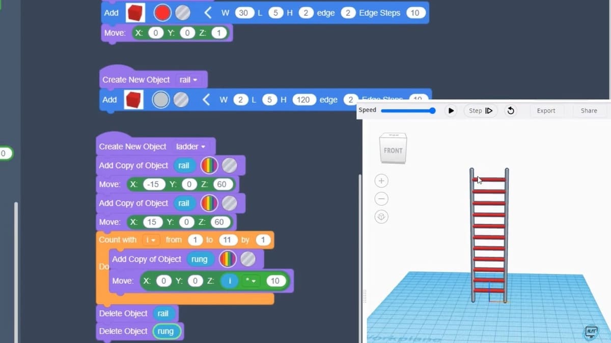 Creating with codeblocks can help design complex shapes