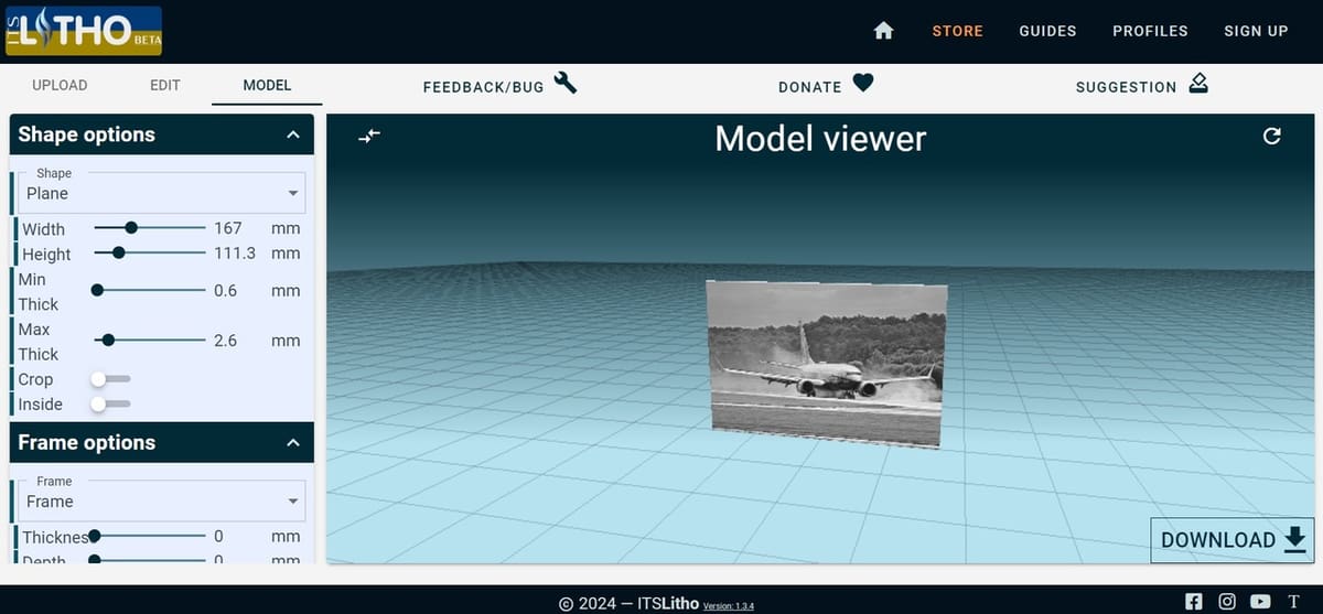 You can experiment with different lithophane shapes, too!