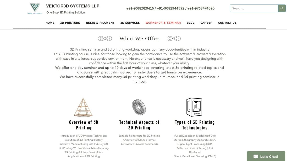 Vektor3D offers plenty of complementary services