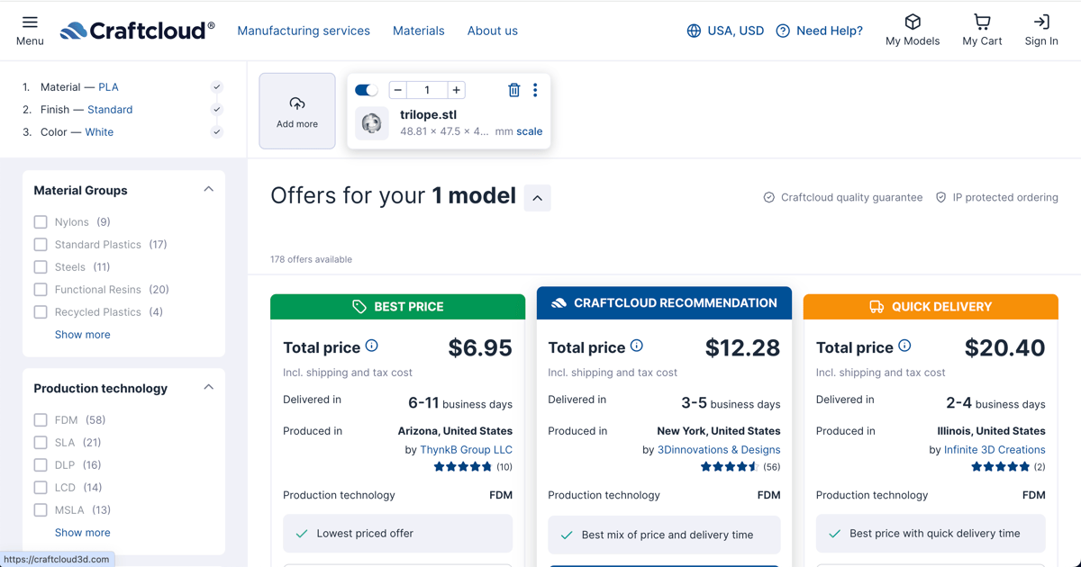 Image of Craftcloud - Cheaper Without Compromising Quality: Fair Competition, Transparent Pricing & Low Overhead