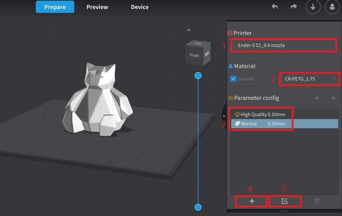 The features related to your slicing profile are on the right side of the UI