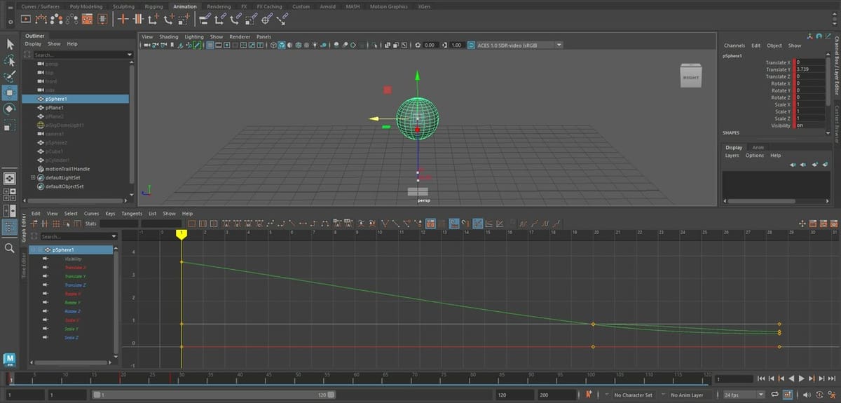 You can fine-tune animations with the graph editor