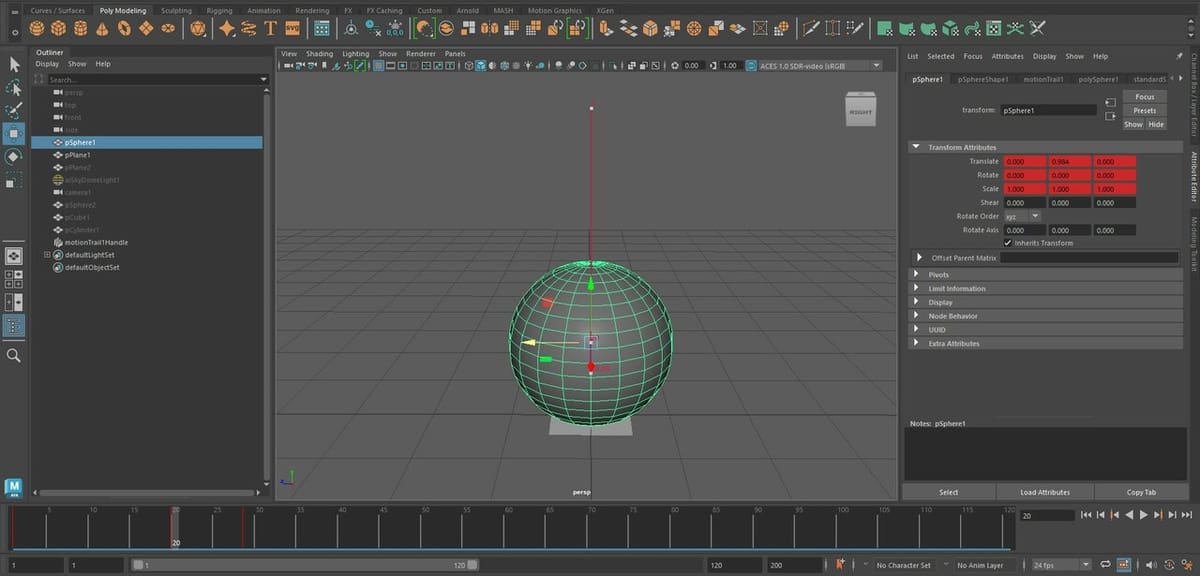 Transforming the model before saving the next keyframe