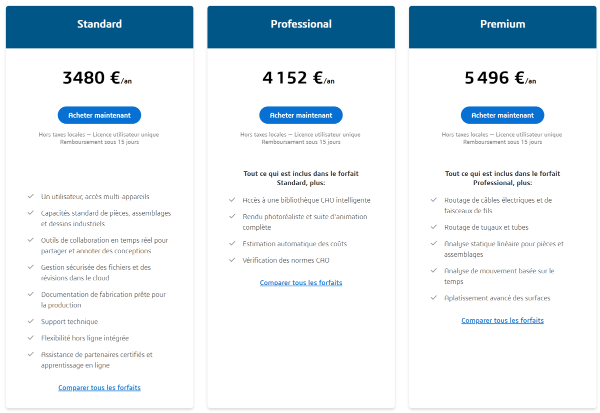 Photo de Télécharger SolidWorks gratuit: Standard, Professional et Premium: quelle version choisir&nbsp;?