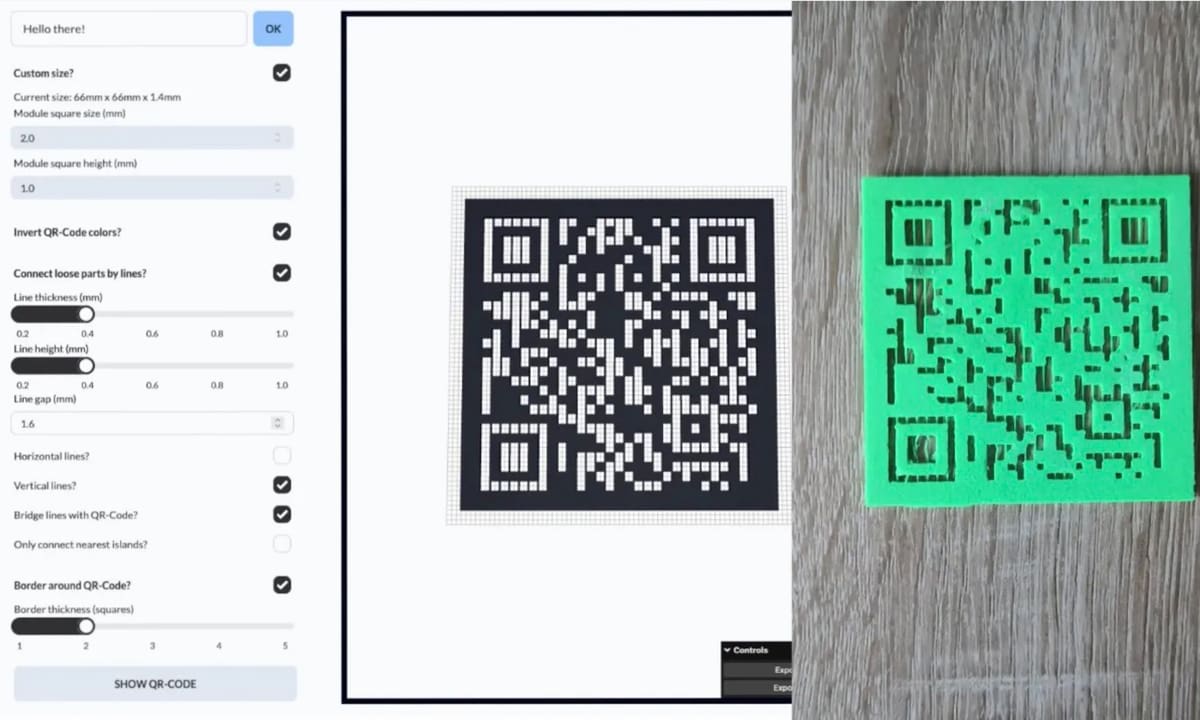 Foto de Projetos para impressora 3D: coisas para imprimir em 3D: Gerador de QR Code 3D