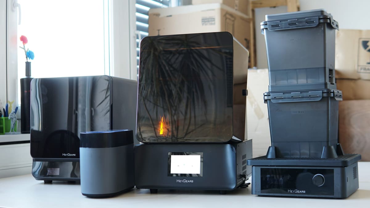 Image of Best Ecosystem Resin 3D Printer: Ecosystem (Resin): HeyGears Ultracraft Reflex RS Combo