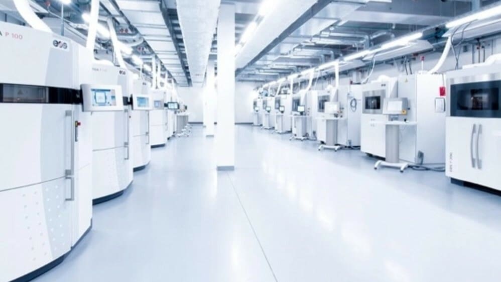A 3D printing factory of a manufacturing partner in Chicago
