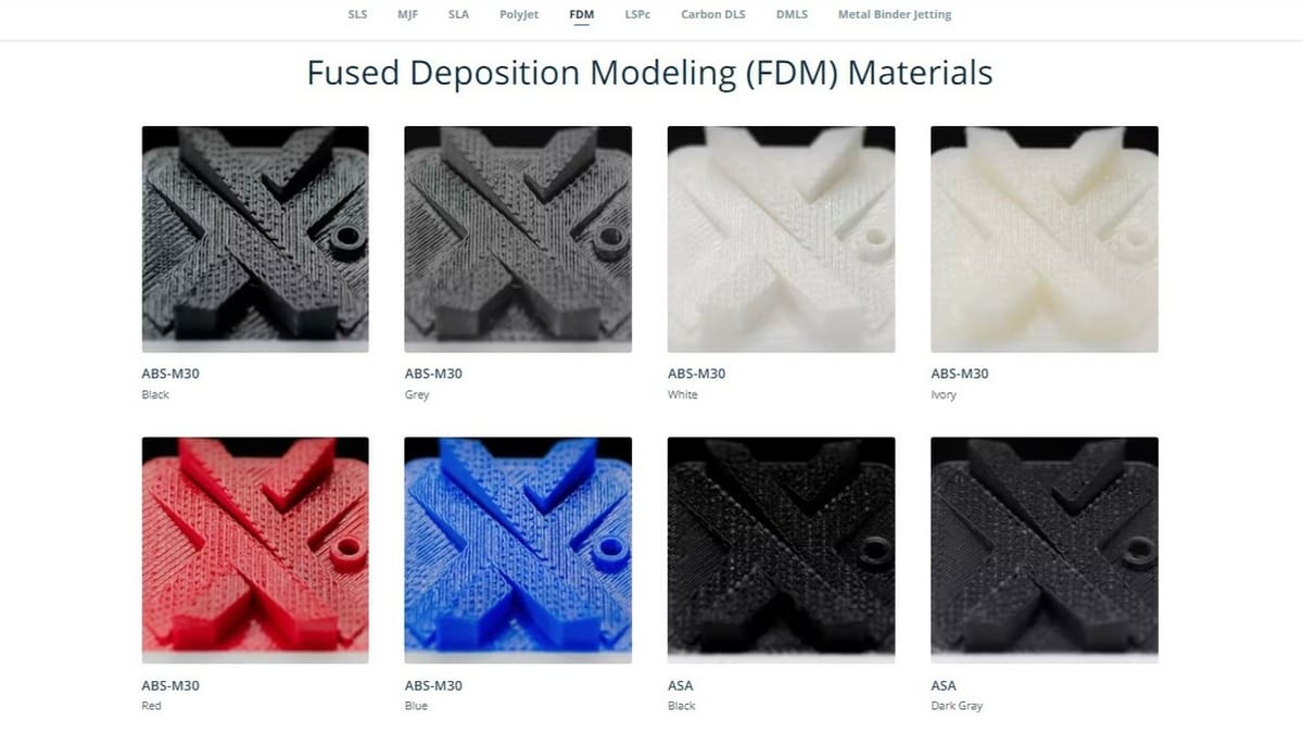 Xometry has many material options and finishes