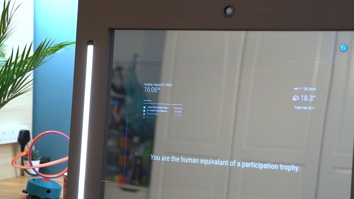 The Magic Mirror is a clever way to get dressed and stay informed on daily news
