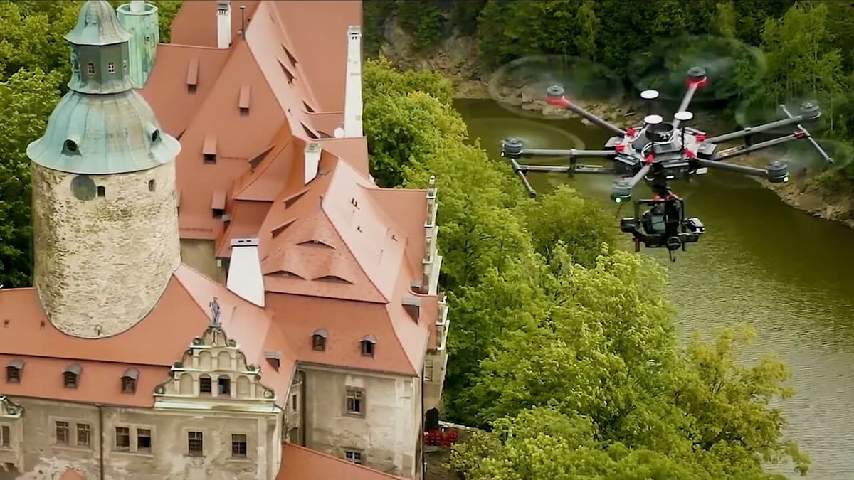 Taking aerial photos with the help of a drone