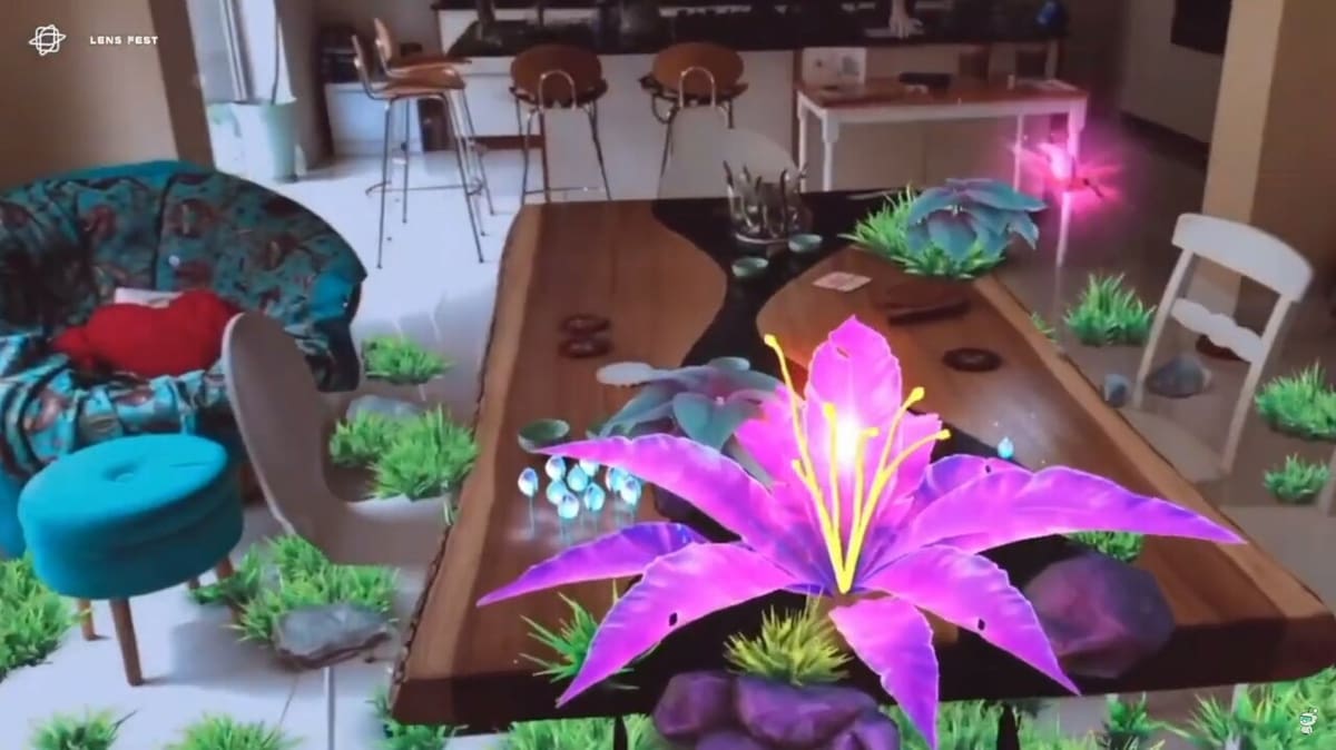 Snapchat's lidar lenses allow you to beautifully decorate your house, at least virtually