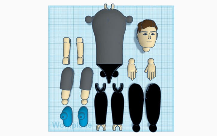 Assemble your very own posable action figure!