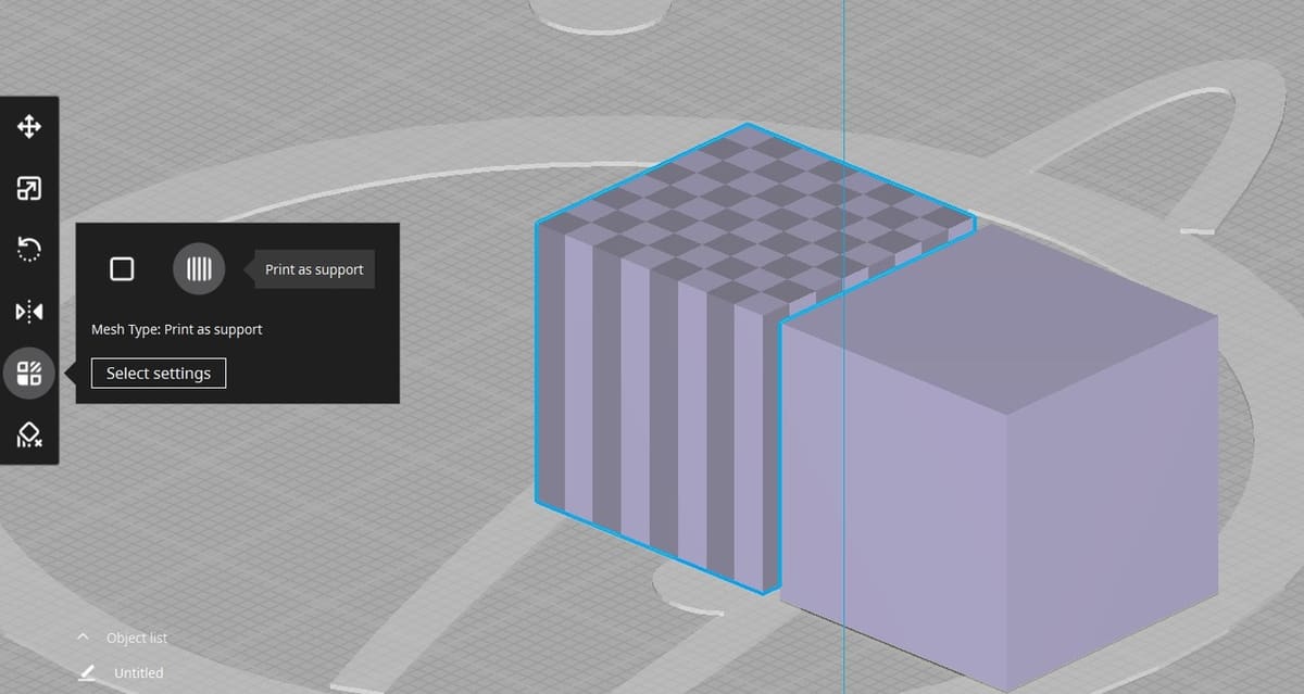 Any object can be printed as a support structure!