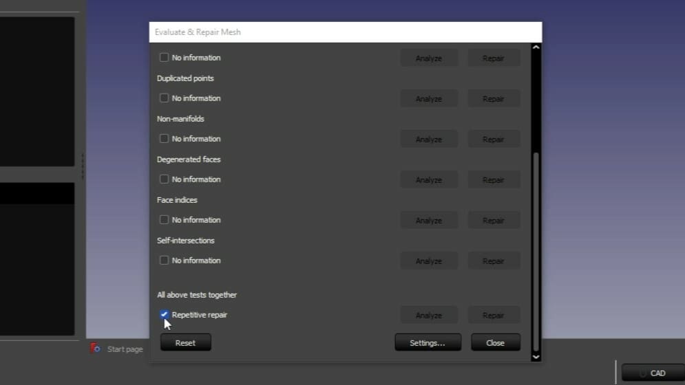 Select the last option to do all repairs at once