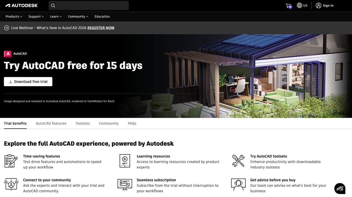Image of AutoCAD Free Download: Full Version - Free 15-Day Trial