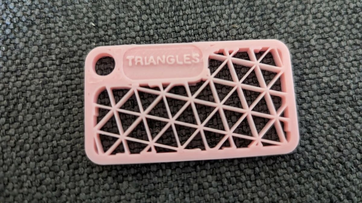 The triangles pattern is similar to the grid pattern but uses triangles over grid boxes