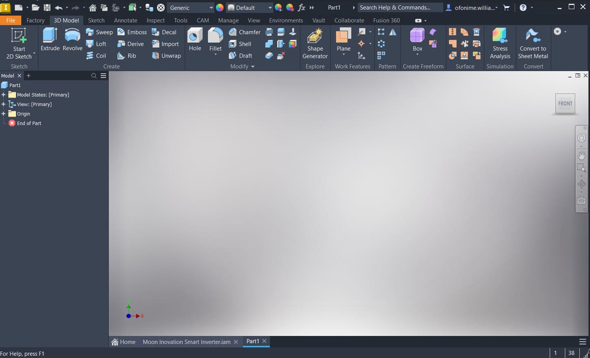 Inventor Professional's UI is similar to AutoCAD's
