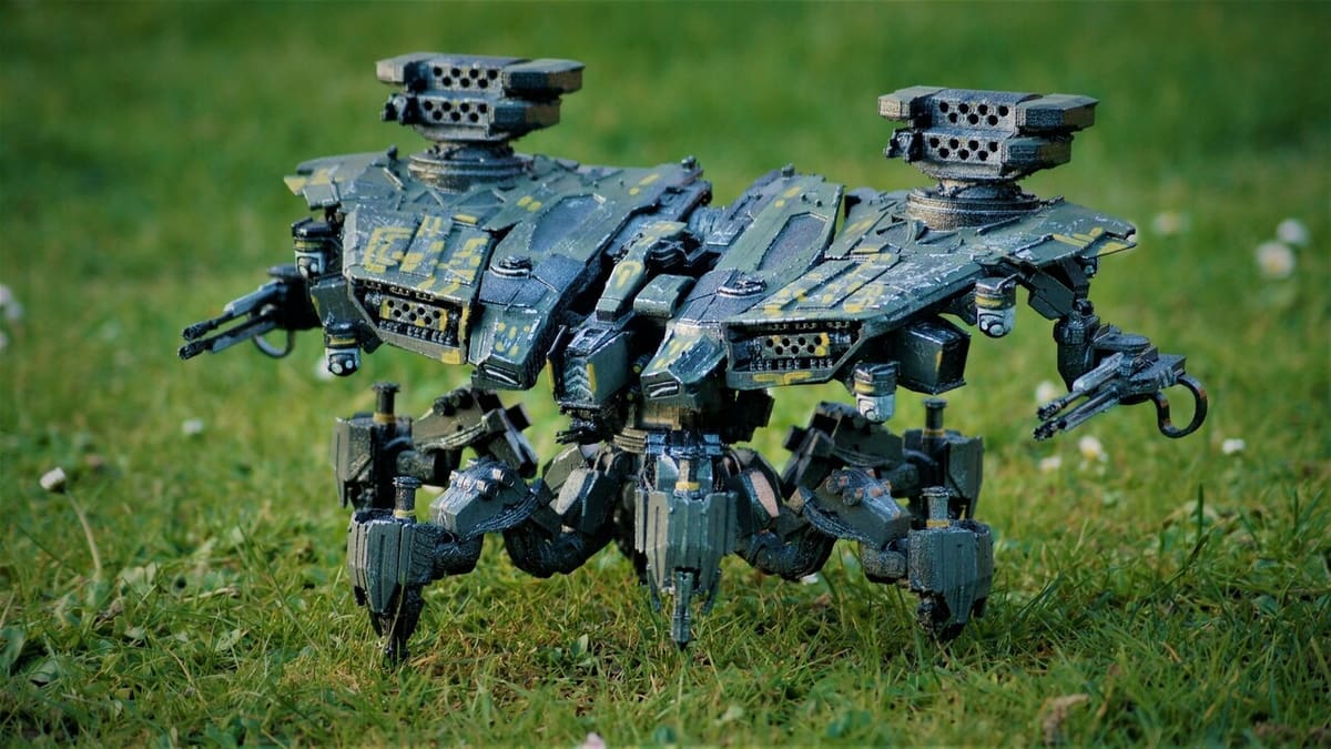 Dystopian war machine, a threat to survivors of the apocalypse