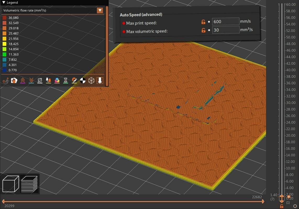 Setting up auto speed can keep sections at a constant flow rate