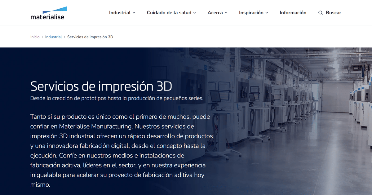 Imagen de Servicio de impresión 3D online / Presupuesto de impresión 3D: Materialise OnSite