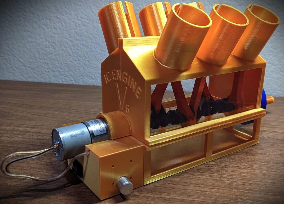Educational V6 combustion engine design