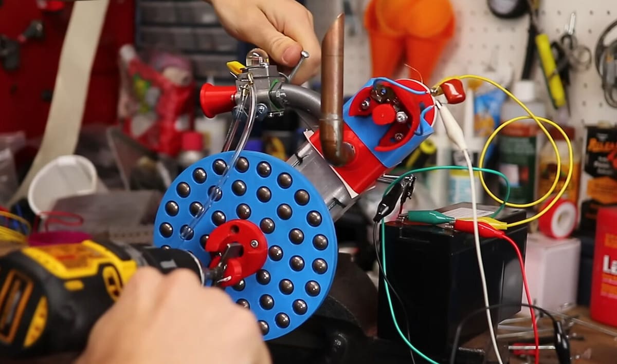 A running plastic 3D printed combustion engine