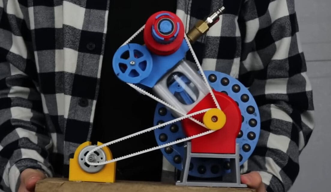 Air powered engine with variable valve timing