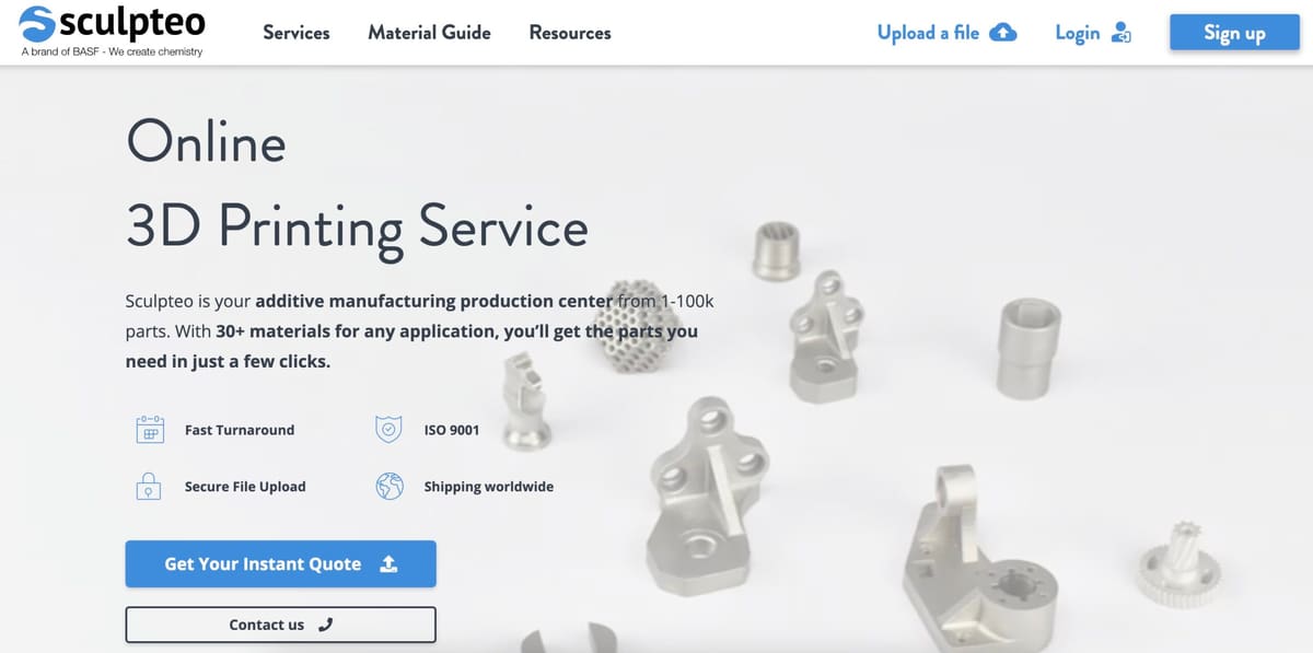 Image of Parts On Demand: Top Online 3D Printing Services: Sculpteo