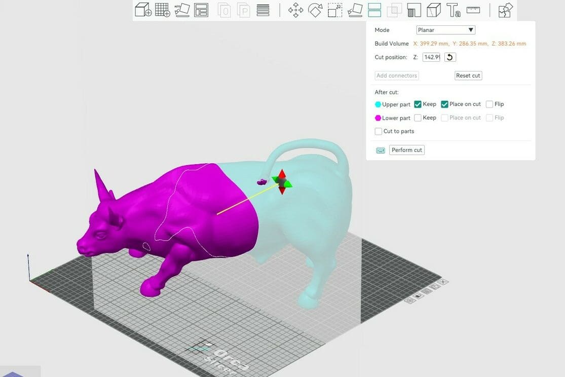 Demonstrating the Cut tool