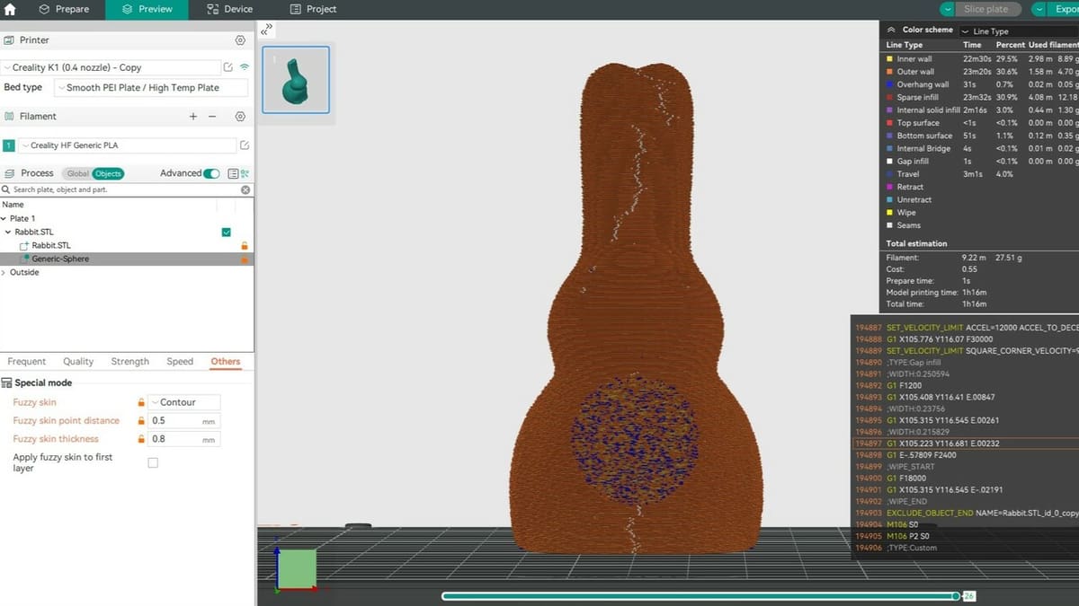 Modifiers allow you to changes the settings in the modified region
