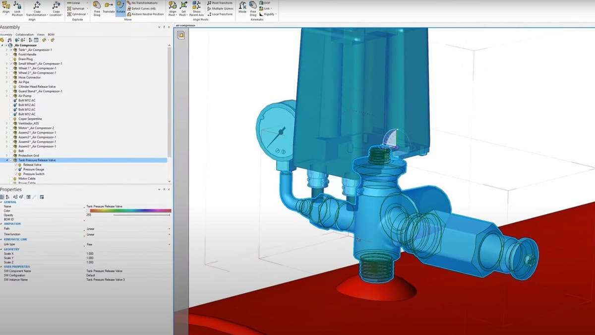 Demonstrating translation features to get the movement you want in SolidWorks Composer