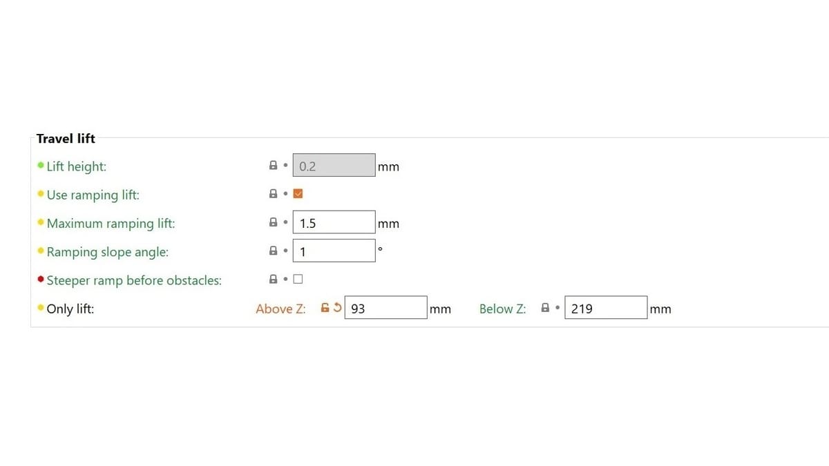 PrusaSlicer has a specific block of parameters for travel lift