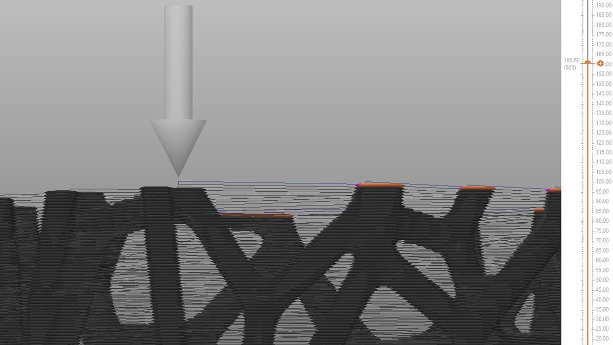 The ramping trajectory considers the maximum lift and the slope