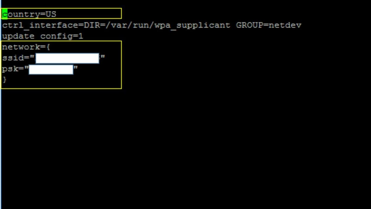 Entering Wifi Credentials