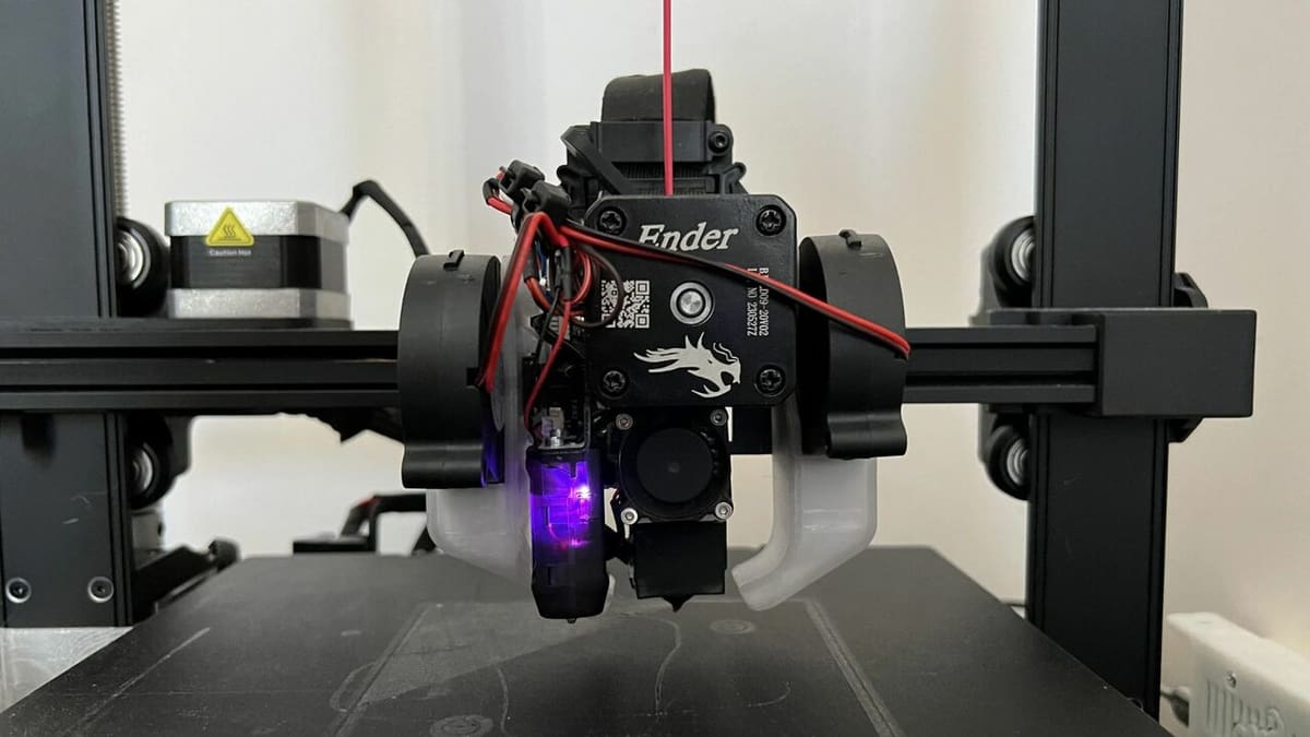 A modded Ender 3 V3 SE extruder, ready for some fast printing