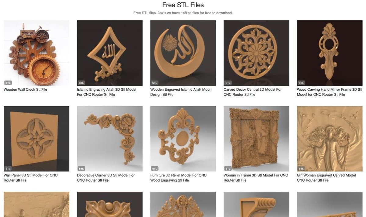 It's easy to filter STL models on this site