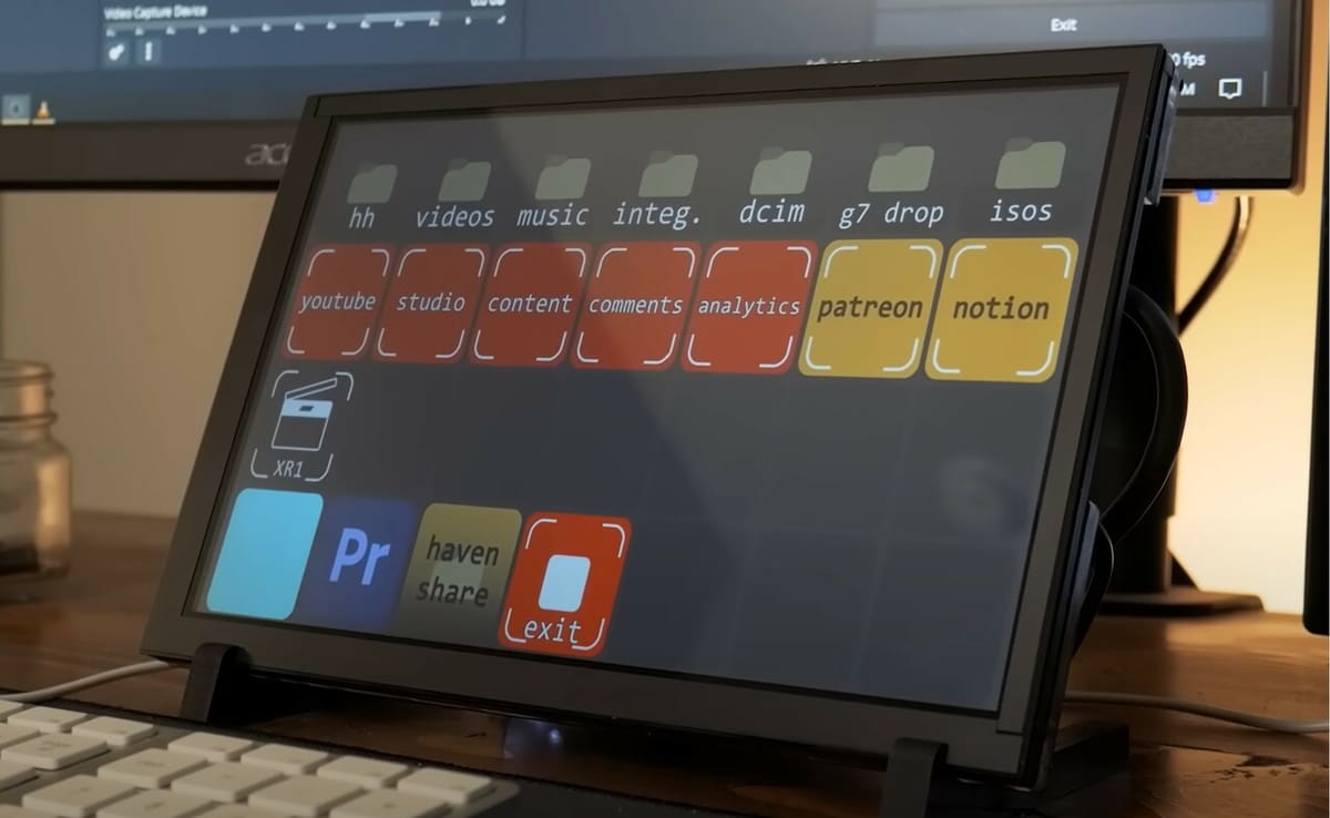 The Stream Pi is a simple stream deck option that uses a touchscreen display rather than physical buttons