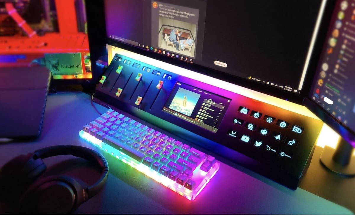 You can use the Deej libraries to make a fully custom stream deck system
