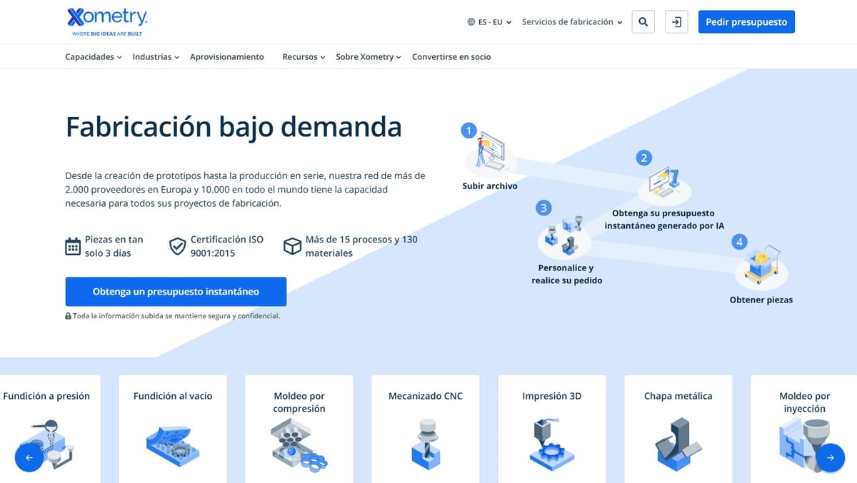 Imagen de Servicio de impresión 3D online / Presupuesto de impresión 3D: Xometry