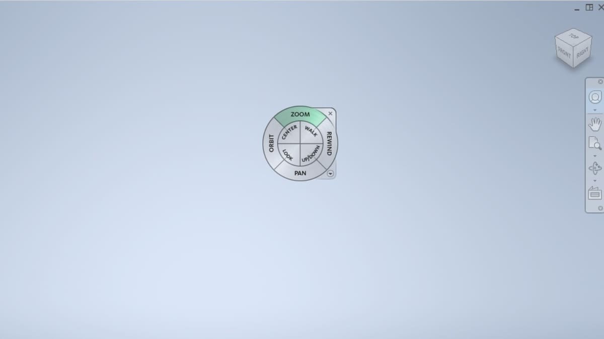 The Navigation Wheel helps you to control the visualization window without a mouse