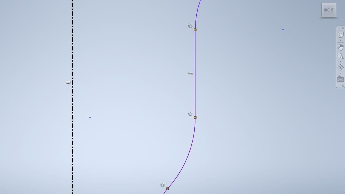 Tangent Constraints make smooth all elements in contact with a curve