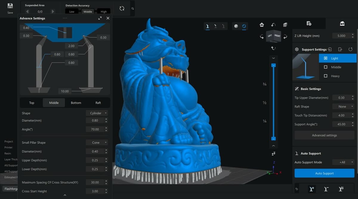 Customizing auto-generated supports