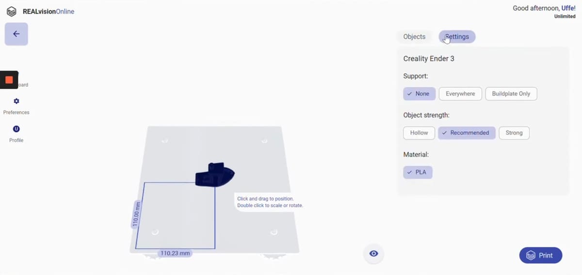 RealVision has as clutter-free an UI as can be