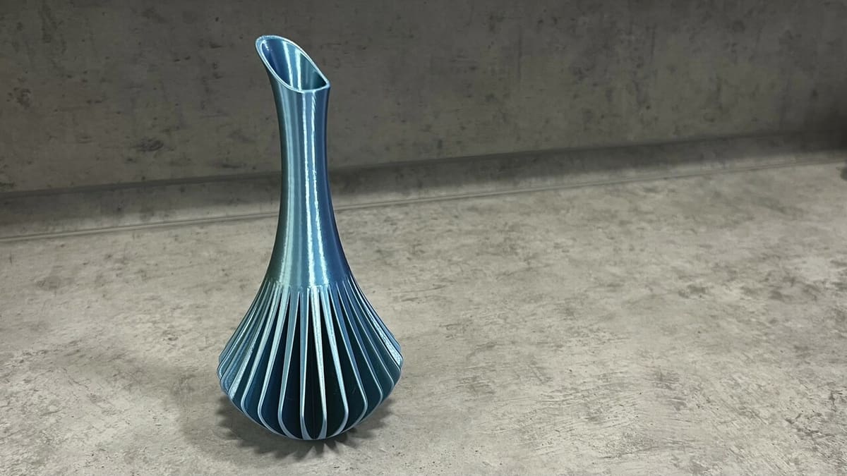 With or without flowers, this vase makes any room more interesting